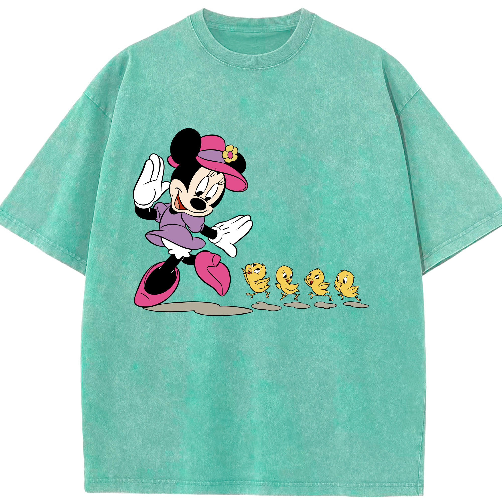 （画像用） ミッキーマウス Mickey Mouse 綿100% ヴィンテージ風 半袖Tシャツ（フロントプリント）